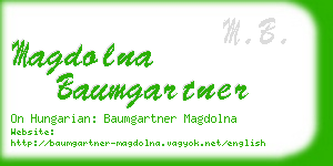 magdolna baumgartner business card